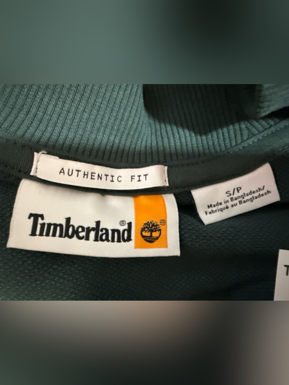 NWT Timberland Authentic Fit Green Crewneck Sweatshirt Small Organic Cotton $70 - Picture 15 of 16